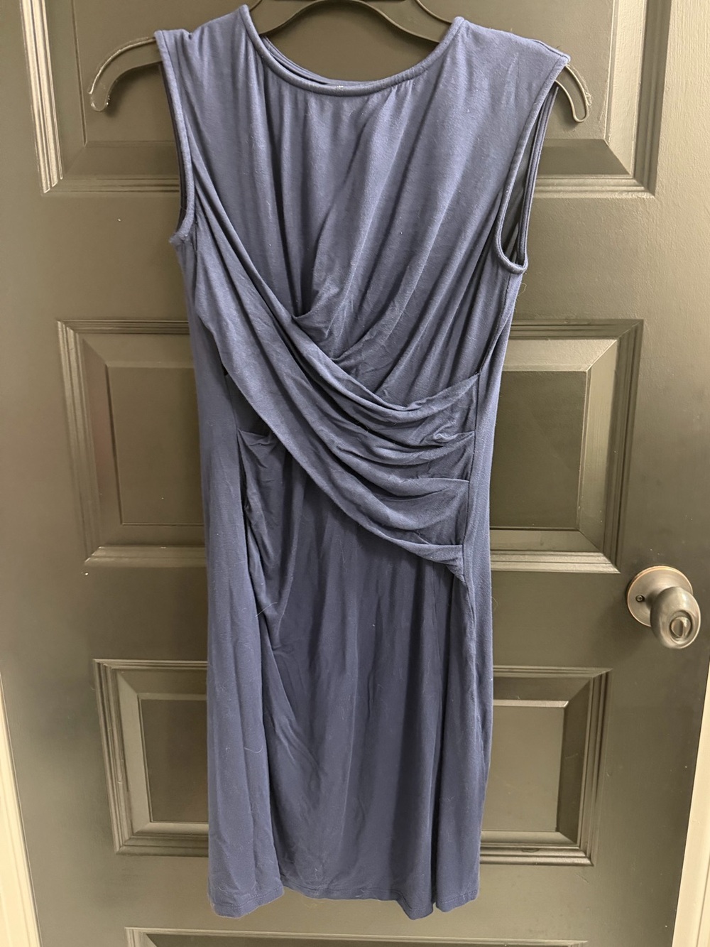 KUT from the Kloth Navy Draped Ruched Midi Dress Size 2P